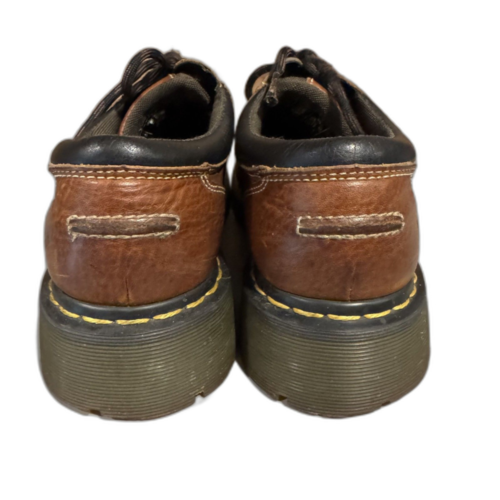 Dr. Martens Moc Toe Oxford 8A25 Brown Leather AirWair Chunky Lace Up Y2K Mens 10 - Picture 2 of 9